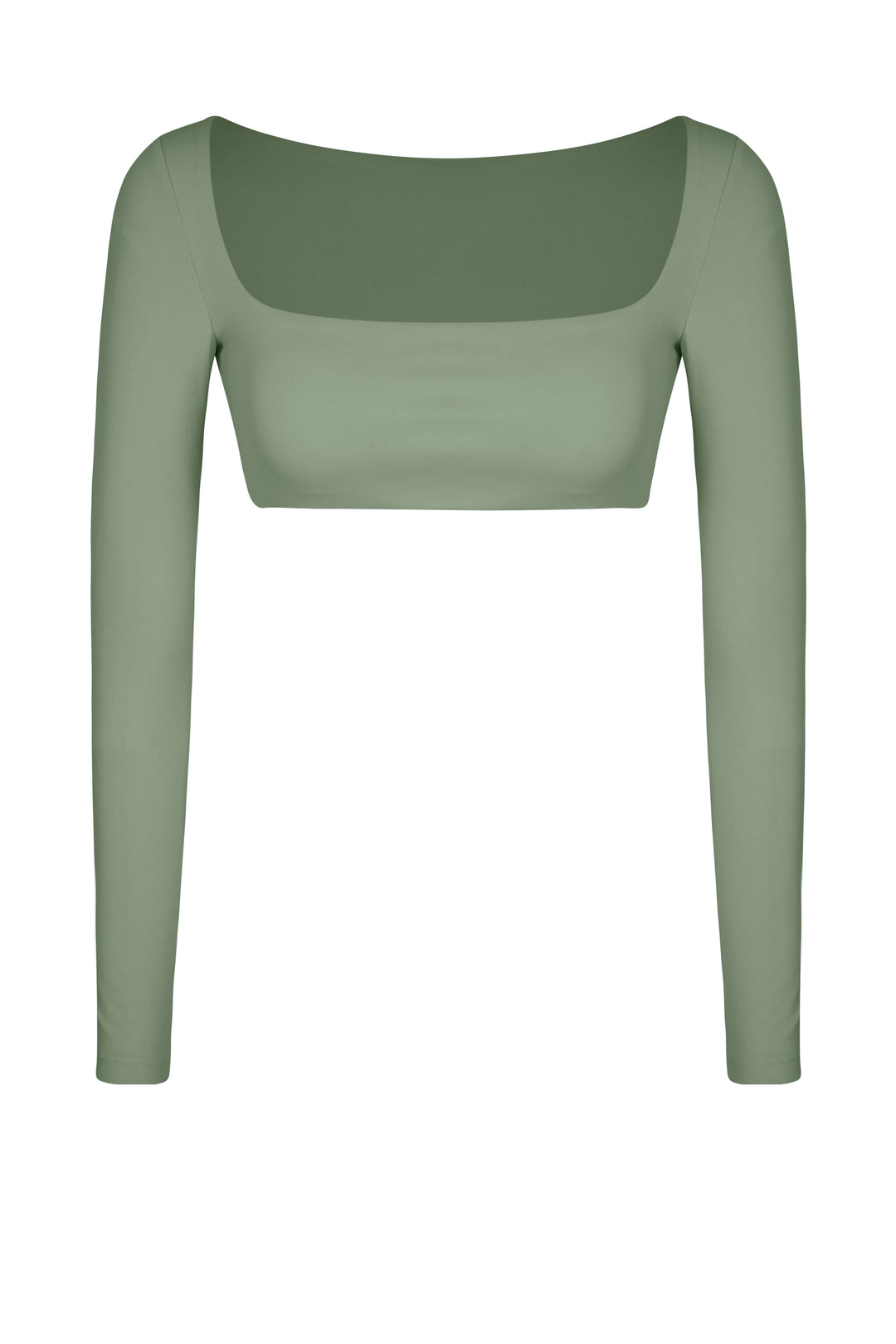 Buttersoft Luna Long Sleeve Crop Top - Olive