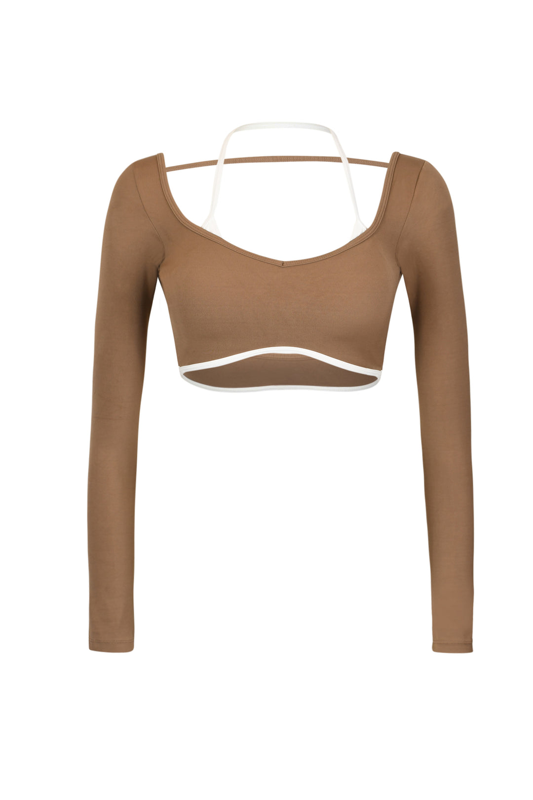 Ultimate Blend Aria Long Sleeve Crop - Latte