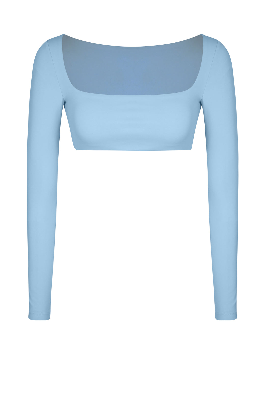 Buttersoft Luna Long Sleeve Crop Top - Baby Blue