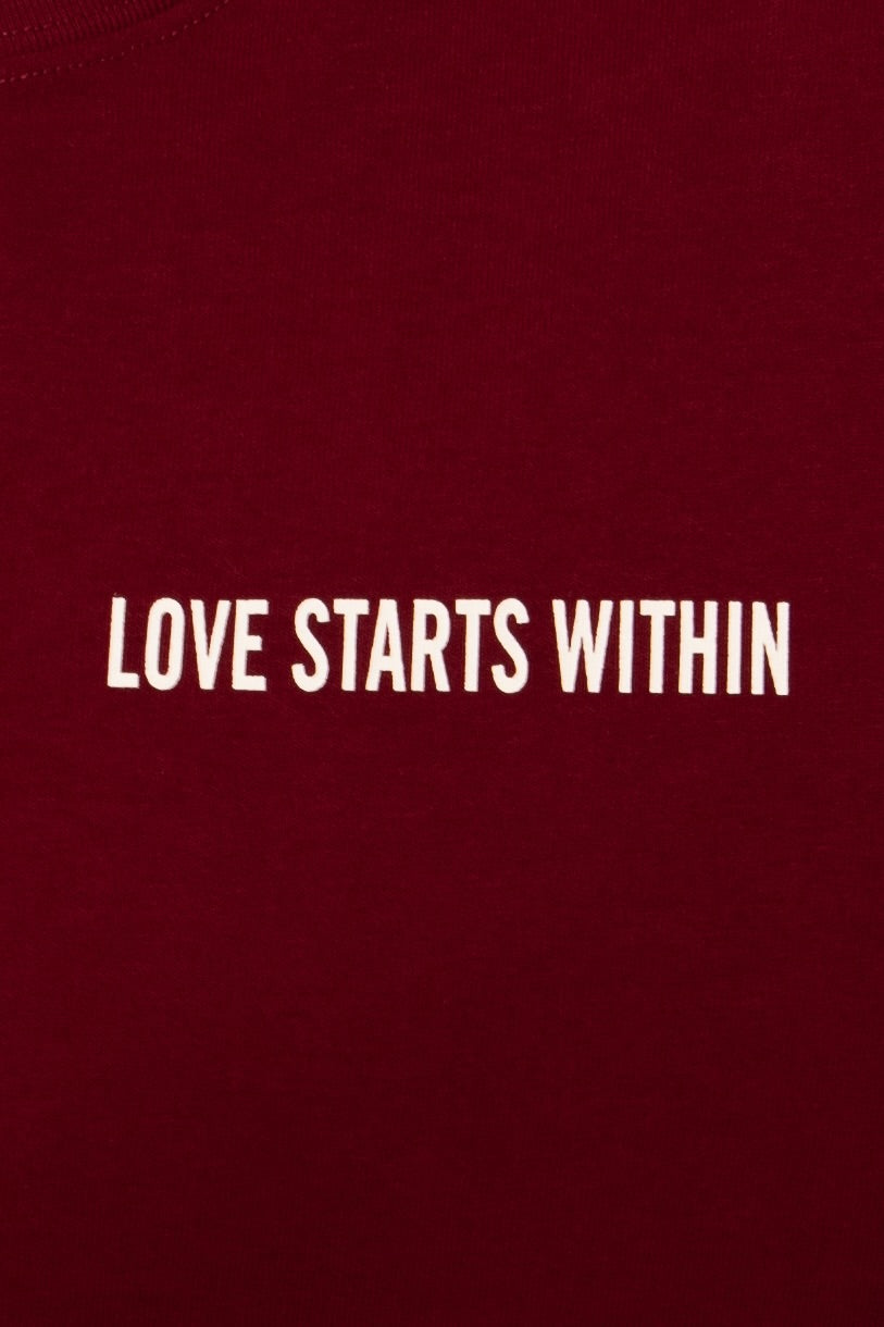 Love Yourself T Shirt - Deep Red