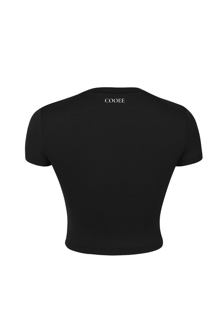 Rebekah Cropped T Shirt - Black