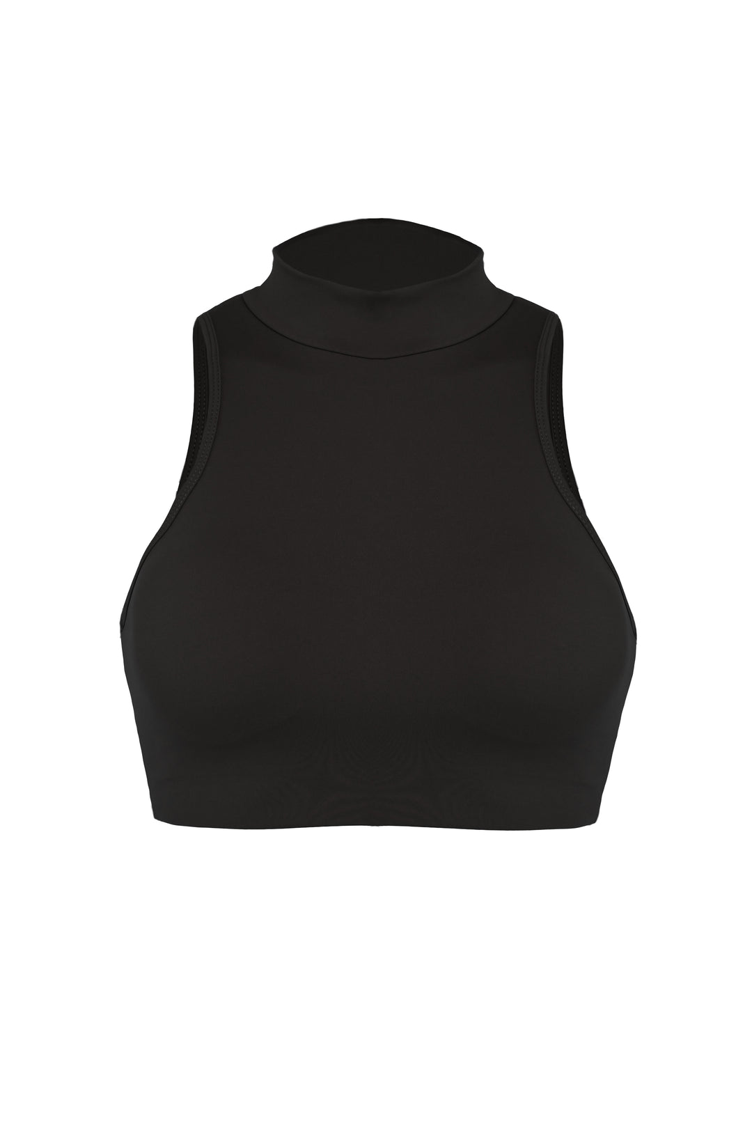 Ultimate Blend Venus High-Neck Crop Top - Black