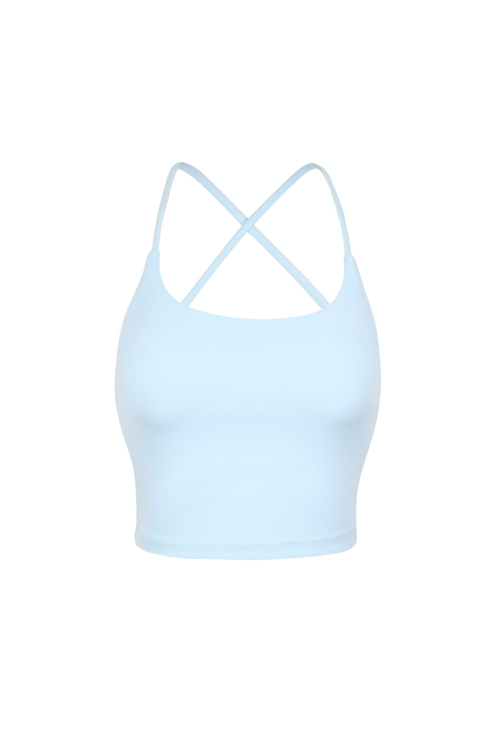 Buttersoft Lily Crop Top - Baby Blue