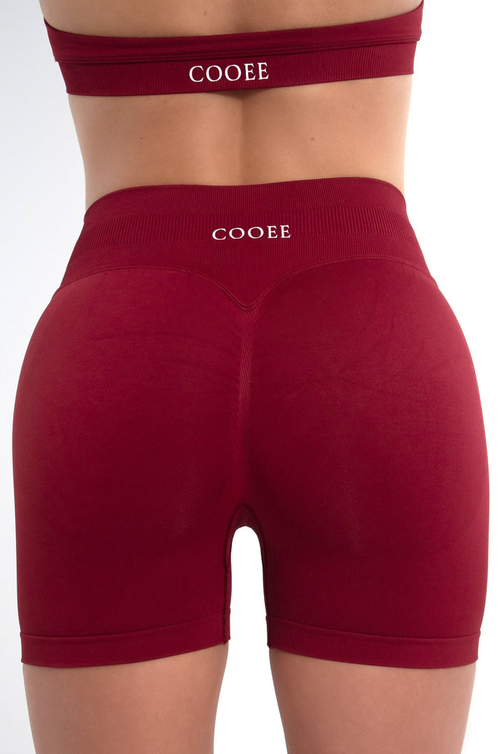 Amour Seamless Shorts – Red Wine