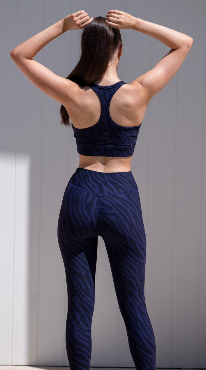 Rib Form Zebra Lifting Leggings Black