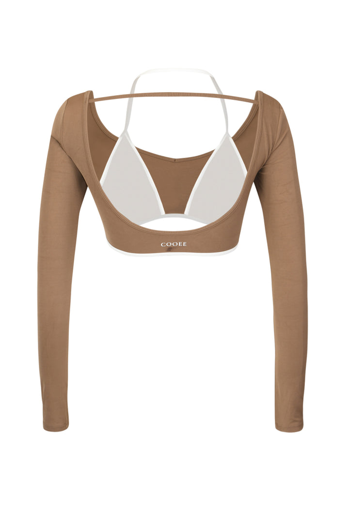 Ultimate Blend Aria Long Sleeve Crop - Latte