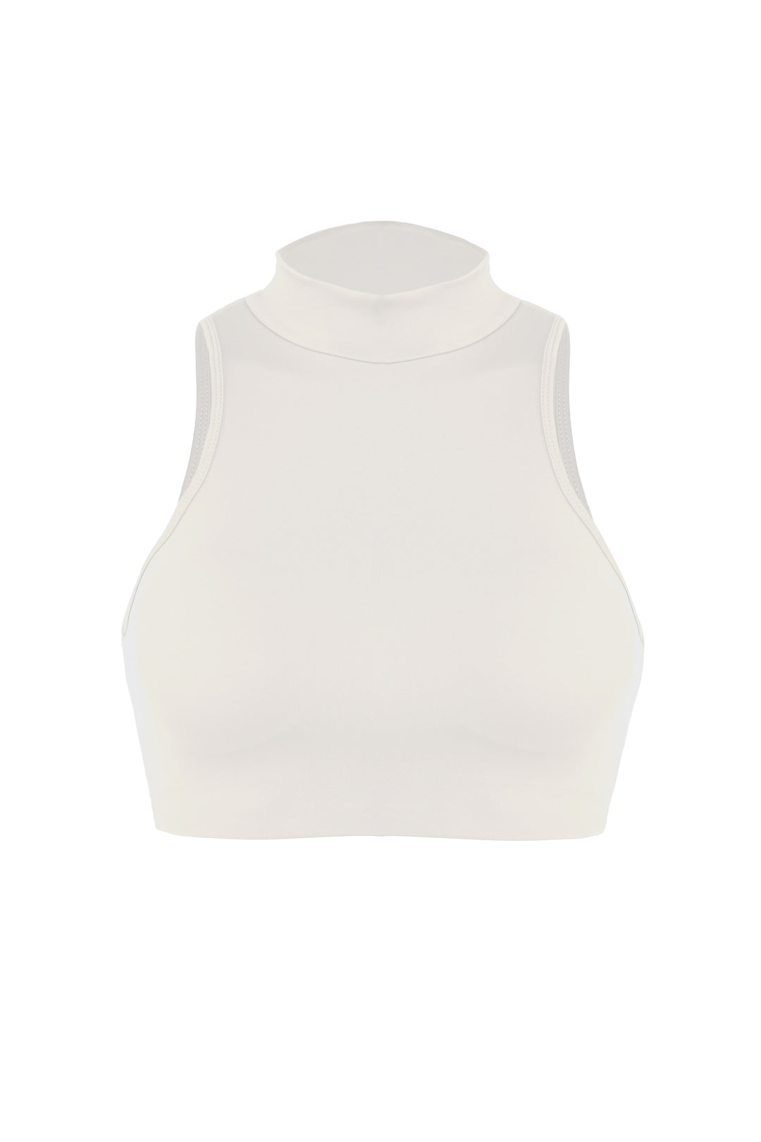 Ultimate Blend Venus High-Neck Crop Top - White