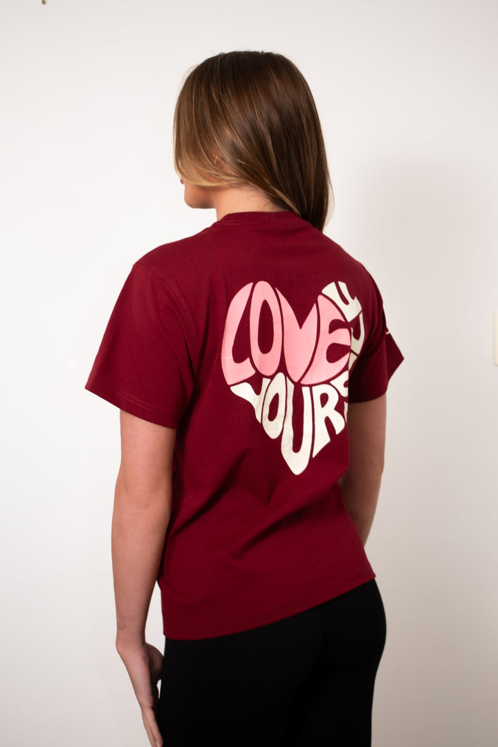 Love Yourself T Shirt - Deep Red