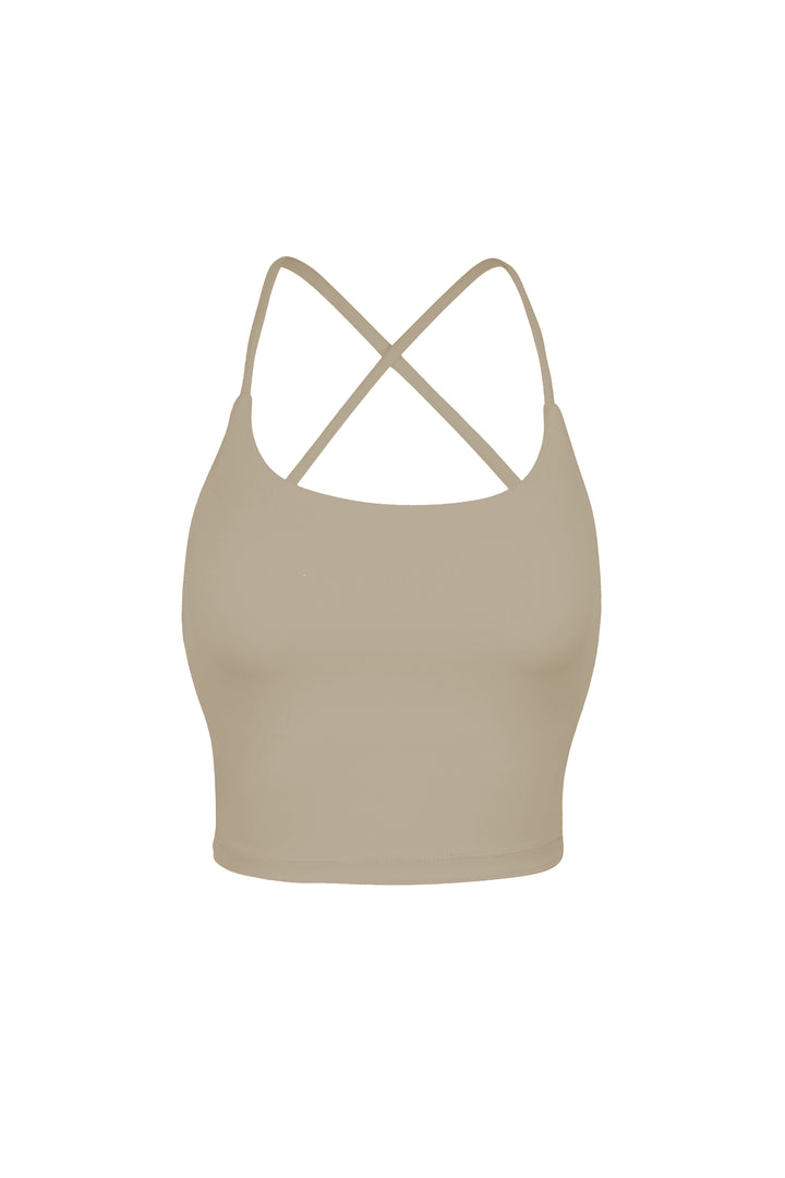 Buttersoft Lily Crop Top - Warm Beige