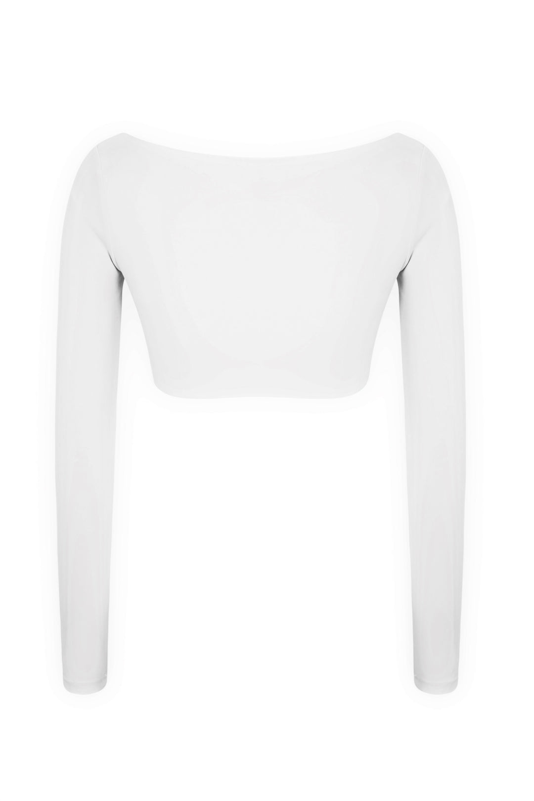 Ultimate Blend Celine Long Sleeve Crop Top - White