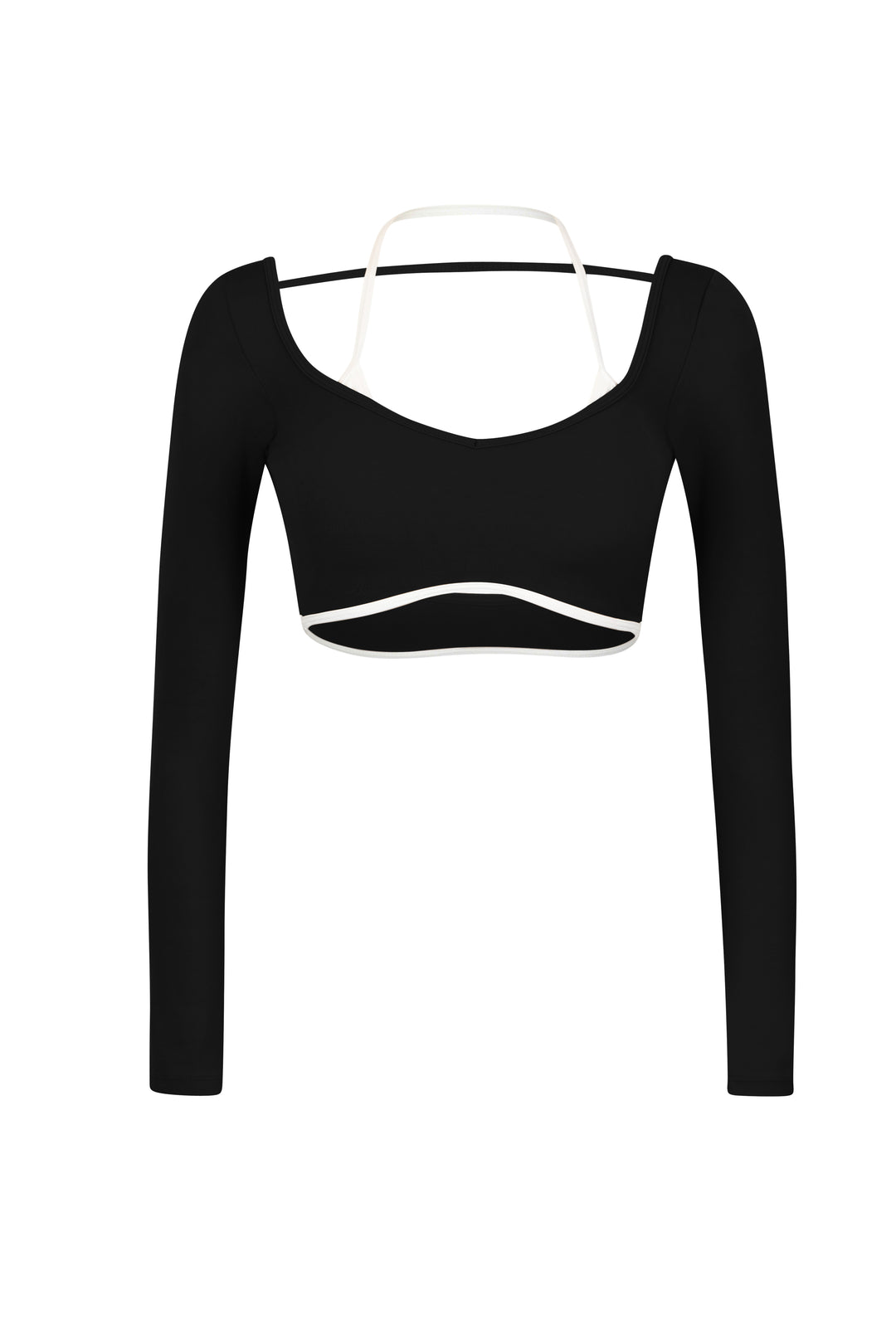 Ultimate Blend Aria Long Sleeve Crop - Black