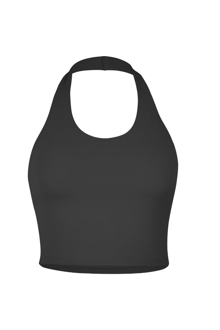 Buttersoft Nara Halter Crop Top - Black