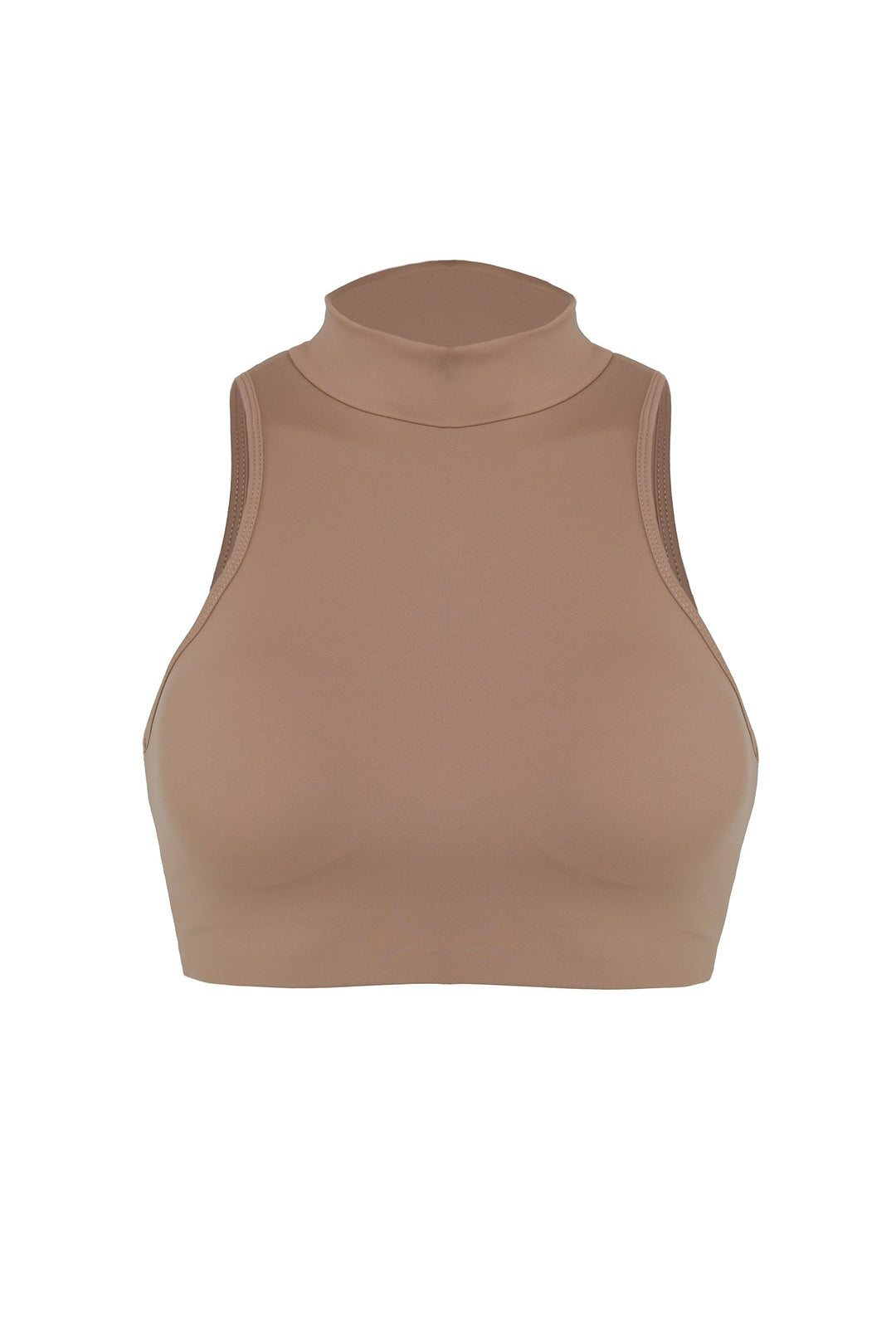 Ultimate Blend Venus High-Neck Crop Top - Tan