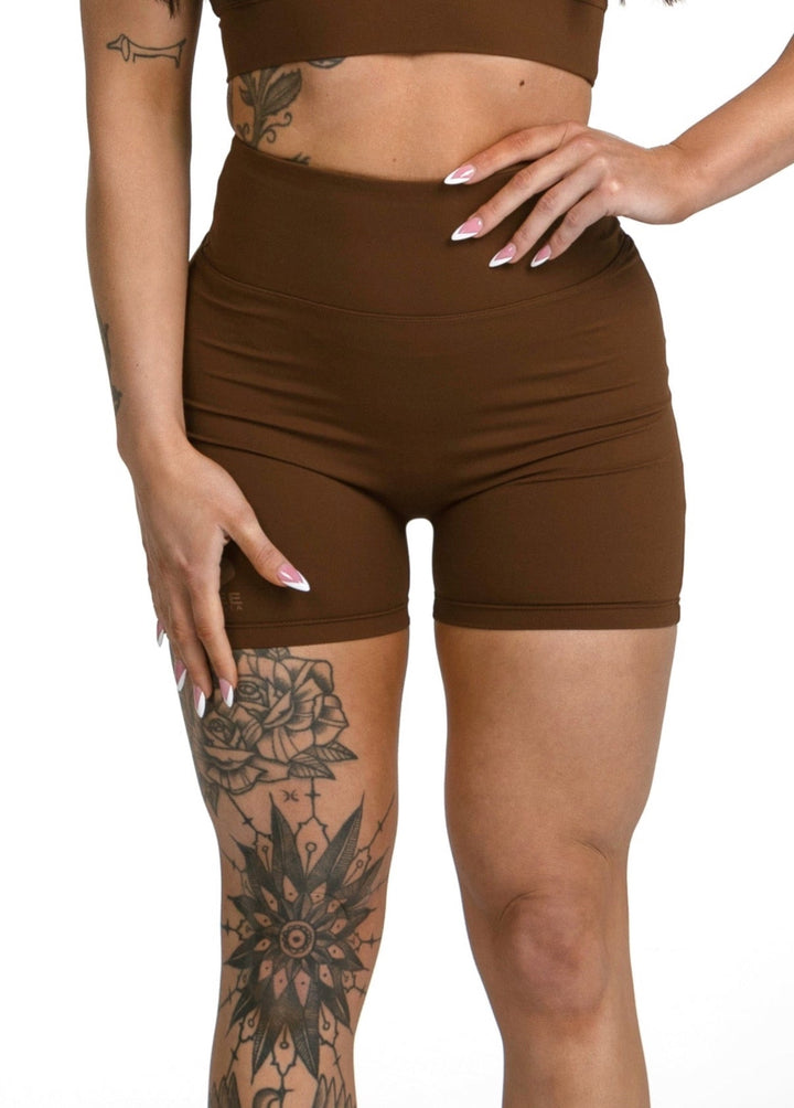 Butter Soft High-Waist Shorts Coffee