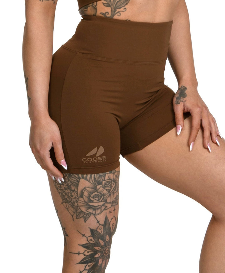 Butter Soft High-Waist Shorts Coffee