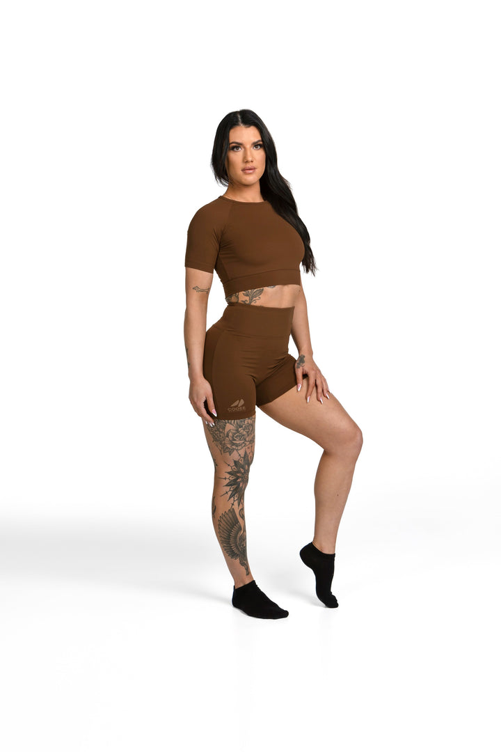 Butter Soft High-Waist Shorts Coffee